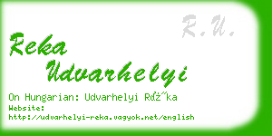 reka udvarhelyi business card